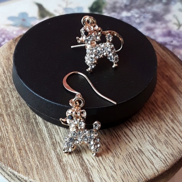 NEW Bling FiFi Poodle Earrings - Picture 2 of 3